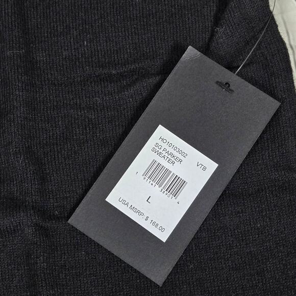 Spiritual Gangster Unisex Yin Yang Parker Sweater Cashmere Blend Vtg Black L NWT - Picture 6 of 13